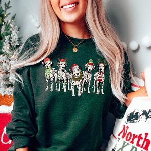 Christmas Dalmatian Sweatshirt, Christmas Dog Sweater,Christmas Lights Tee, Dalmatians Mom T-shirt,Dog Shirt For Women,Dalmatians Christmas
