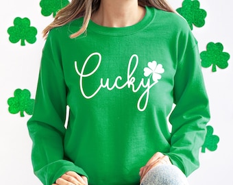 St Patrick's Day Lucky Shamrock Sweatshirt