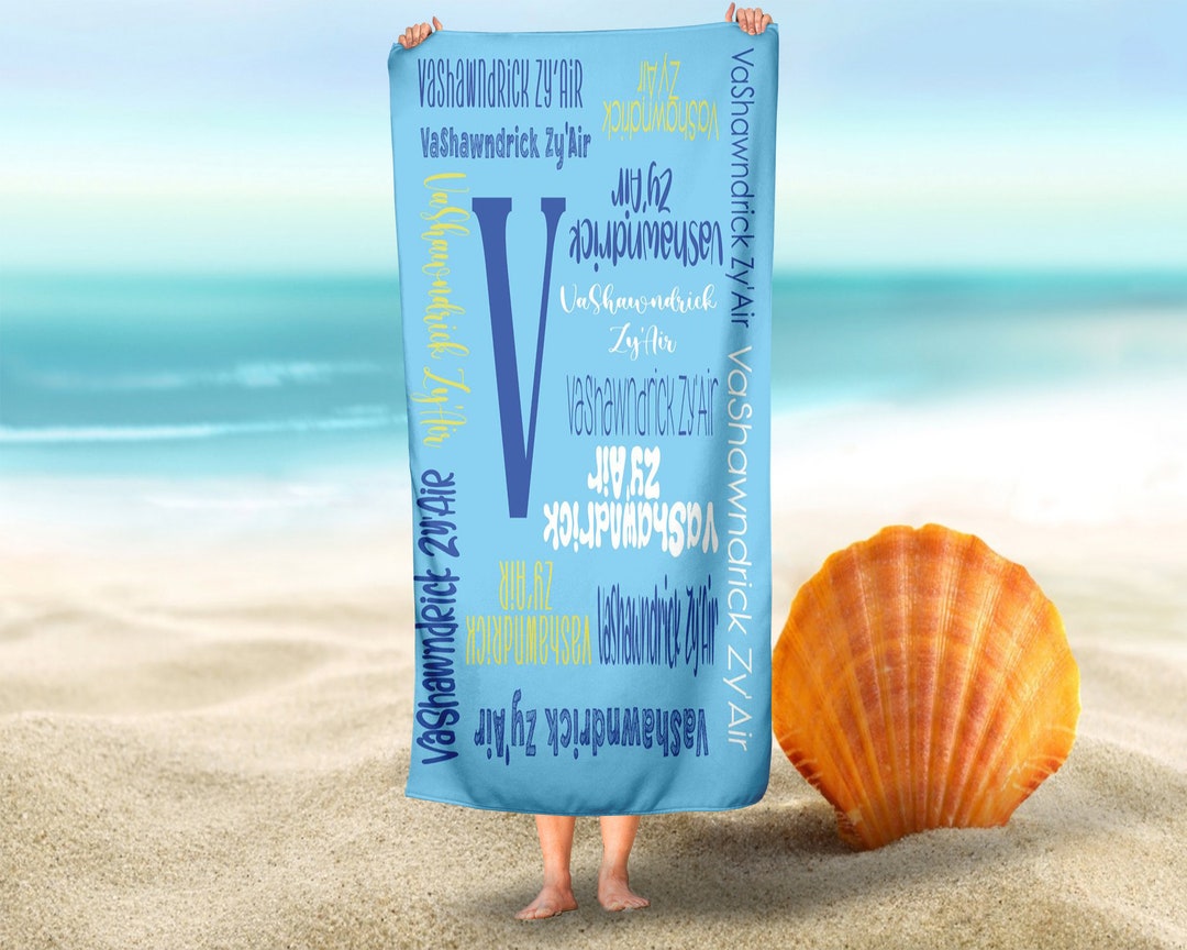 Custom Name Beach Towels,personalized Beach Towel, Custom Beach Towels