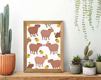 Quadro da parete con immagine di un capibara (download digitale)