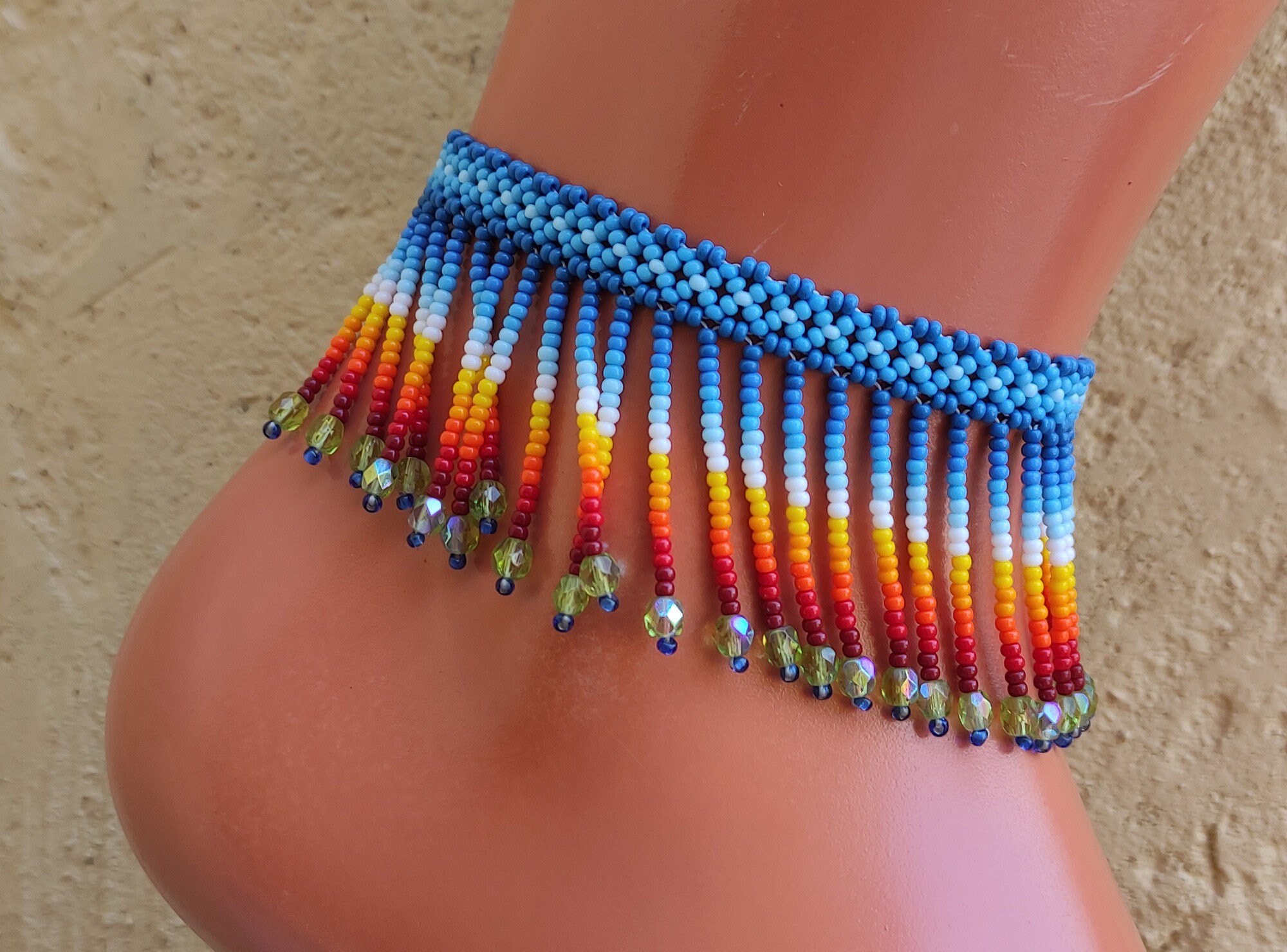 Huichol Anklet Etsy UK