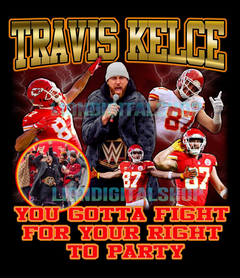 Travis Kelce png You Gotta Fight TShirt Design digitale Etsy.de