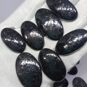 60% OFF Natural Nuummite Cabochon lot Handmade Nuummite Lot Nuummite cabochon  Black Nuummite gemstone  Multi Jewelry Making Stone Gemstone