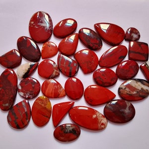 60%OFF Handmade Red Jasper Natural Red Jasper Wholesale Jasper Lot Jewelry Making Jasper Lot Mix Size and Shape Jasper Cabochon Jasper Lot