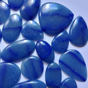 Prachtige blauwe kwartskristal groothandel lot 100% natuurlijke kwarts edelsteen handgemaakte blauwe kwarts cabochons mix vorm voor sieraden maken kwarts