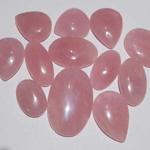 60% OFF Rich color Handmade Rose quartz cabochon for jewelry making quality-Natural  Quartz Gemstone- Mix Shape Quartz - Pink Rose Quartz