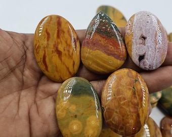 Natural Ocean jasper lot handmade jasper lot wholesale jasper lot jewelry making jasper mix shape and size jasper ocean jasper cabochon lot