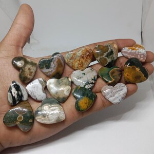 Ocean jasper heart - Etsy 日本