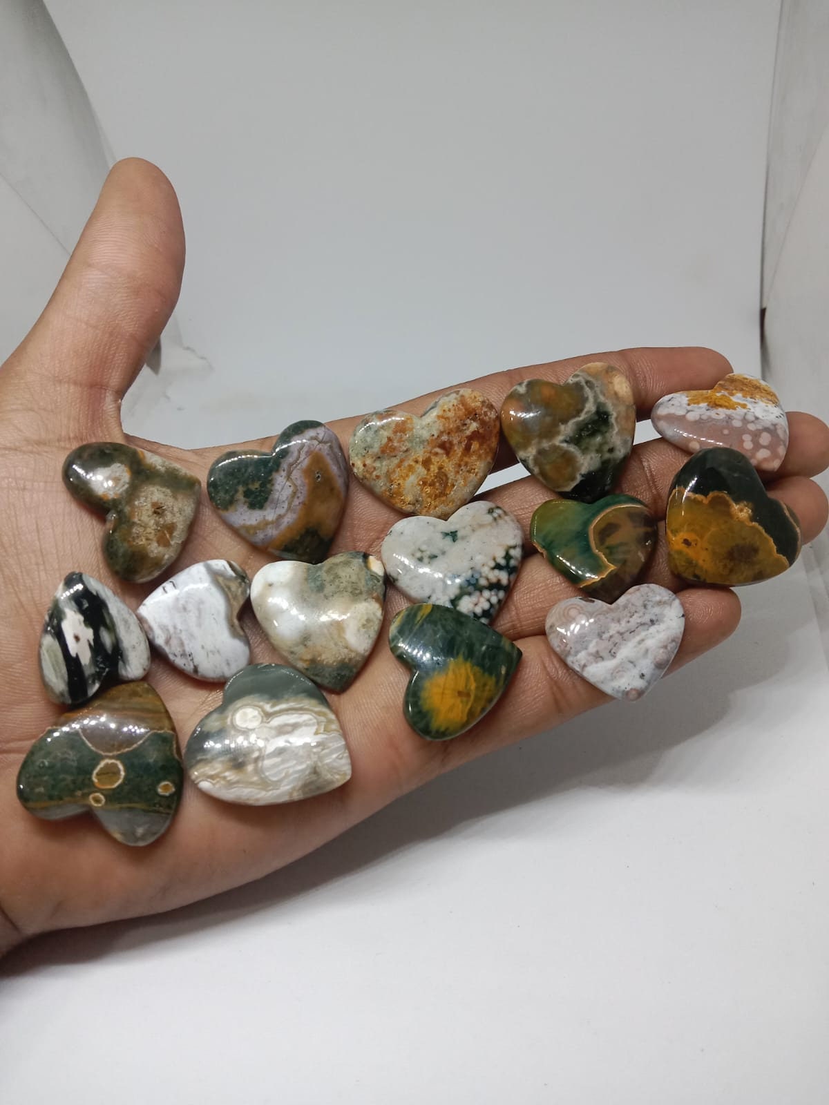 Ocean jasper heart - Etsy 日本
