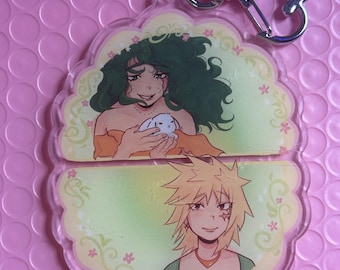 3.5 &#39;&#39; doppelseitiger fem bkdk Acryl Schlüsselanhänger