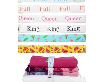 Adjustable Bed Sheet Organizer Bands: Elastic Closet Storage Labels