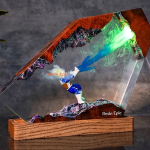 Custom Resin epoxy Lamp - anime resin night light, playroom decore for him, unique gift for kids, halloween gift