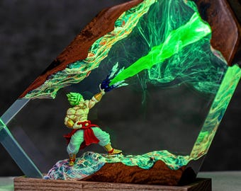 Broly Resin night light - anime resin lamp, playroom decore for kids, Broly figure, mothers day gift