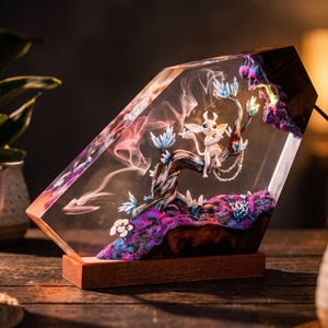 Lámpara de resina Ori Blink, luz nocturna de fantasía y aventura, decoración mágica de bosque espiritual, regalo para sala de juegos, pieza de colección, regalo de Navidad 2026