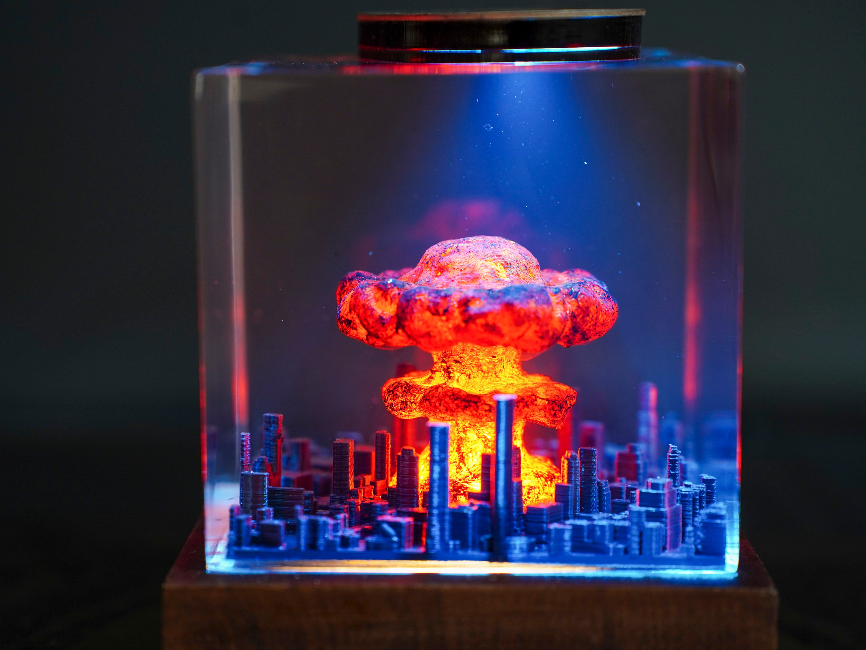 Atomic Bomb Lamp, Explosion Diorama Night Lights - Nuke Bomb