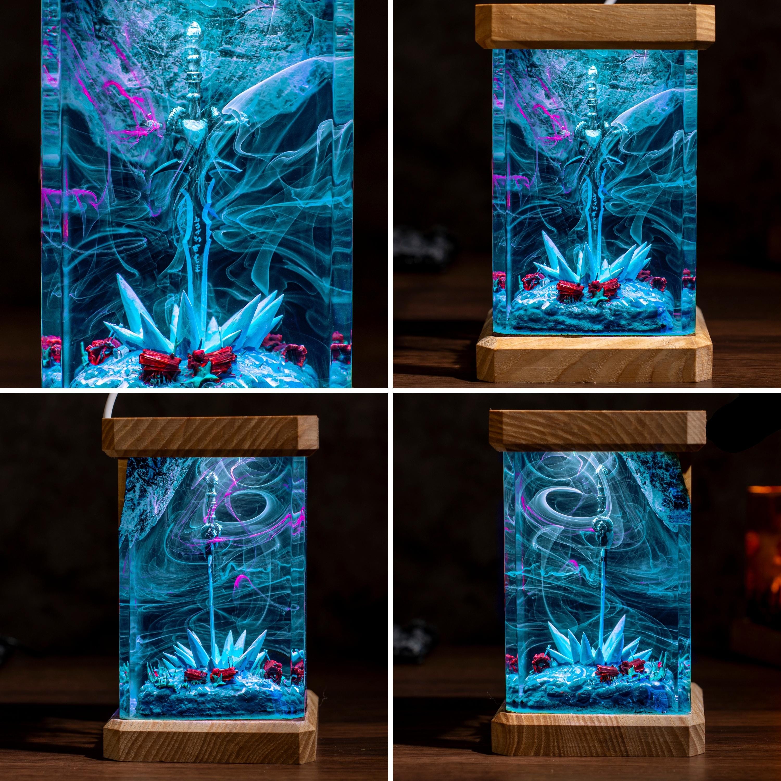 FR0STMOURNE SW0RD resin night light- World of Warcraft  resin lamp, Lich King Arthas, Warcraft Epic Night Light