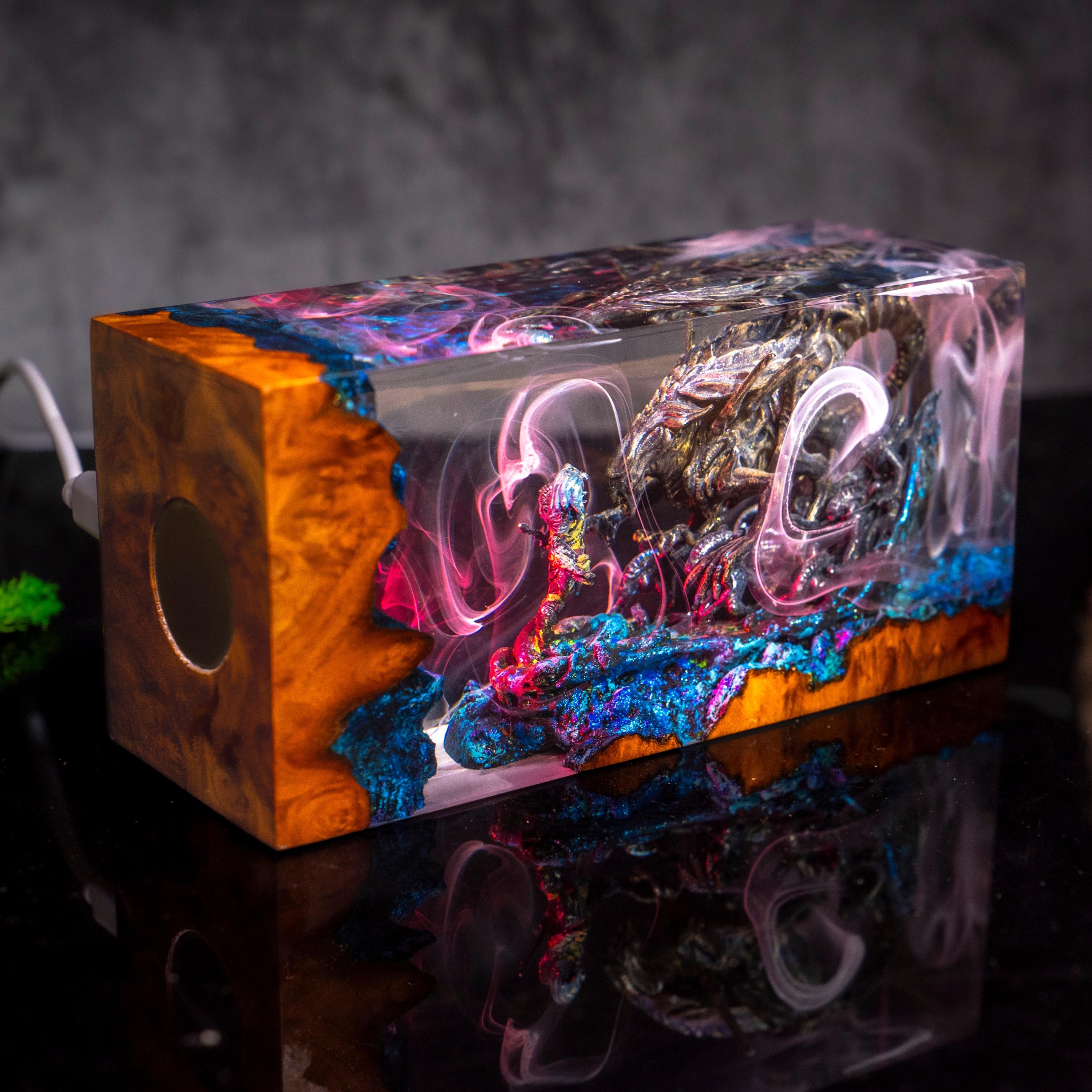 Resin Alien Creature Specimen Lamp – Deep‑Space Horror Egg Night Light, Horror Fan Art Decor, Xenomorph lamp, christmas gift for him