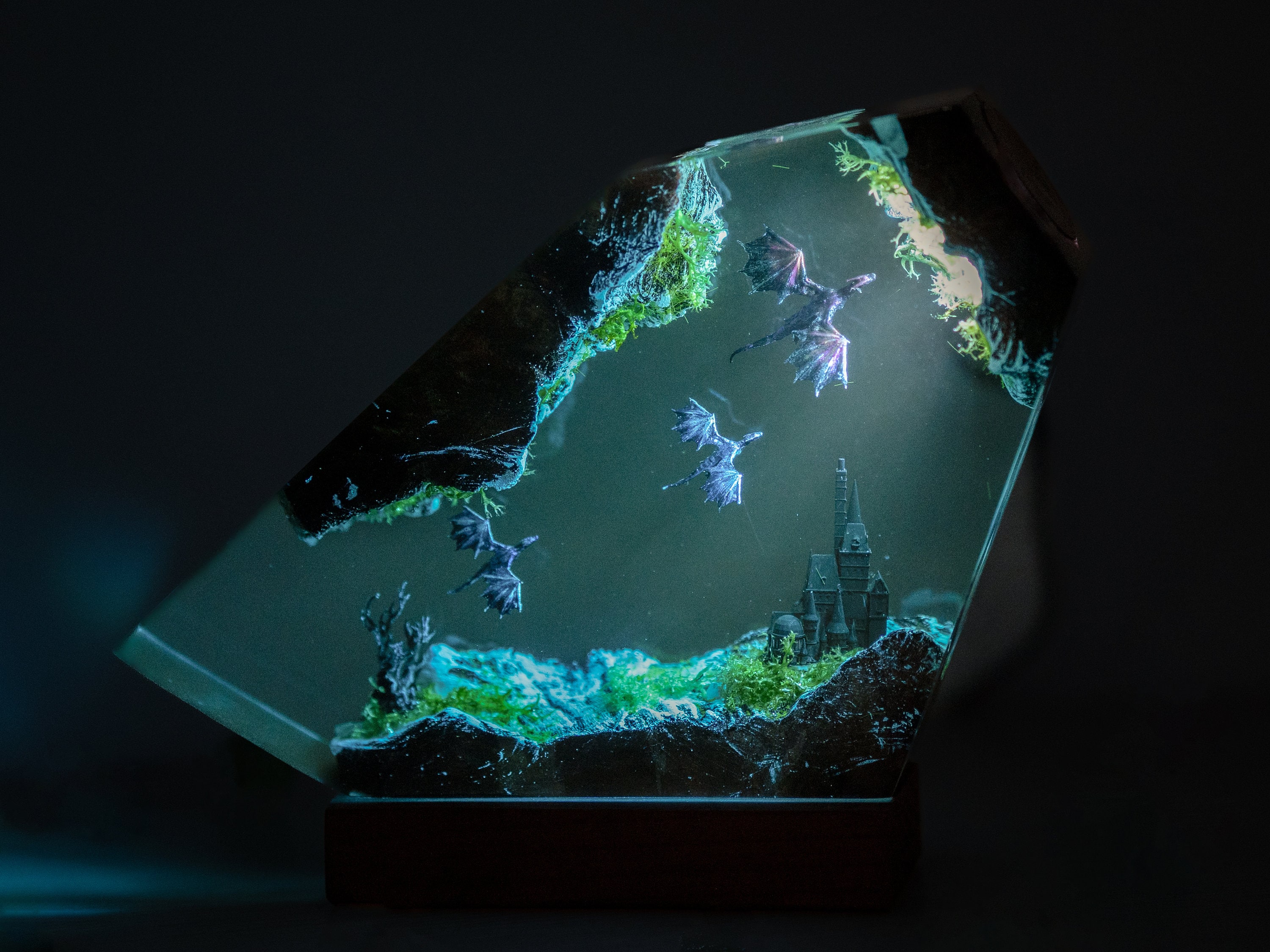 il_fullxfull.5863830593_jb7r Fire and Ice Dragons Resin Lamp – Handcrafted Night Light, Fantasy Duo Dragon Gift, Custom Room Decor