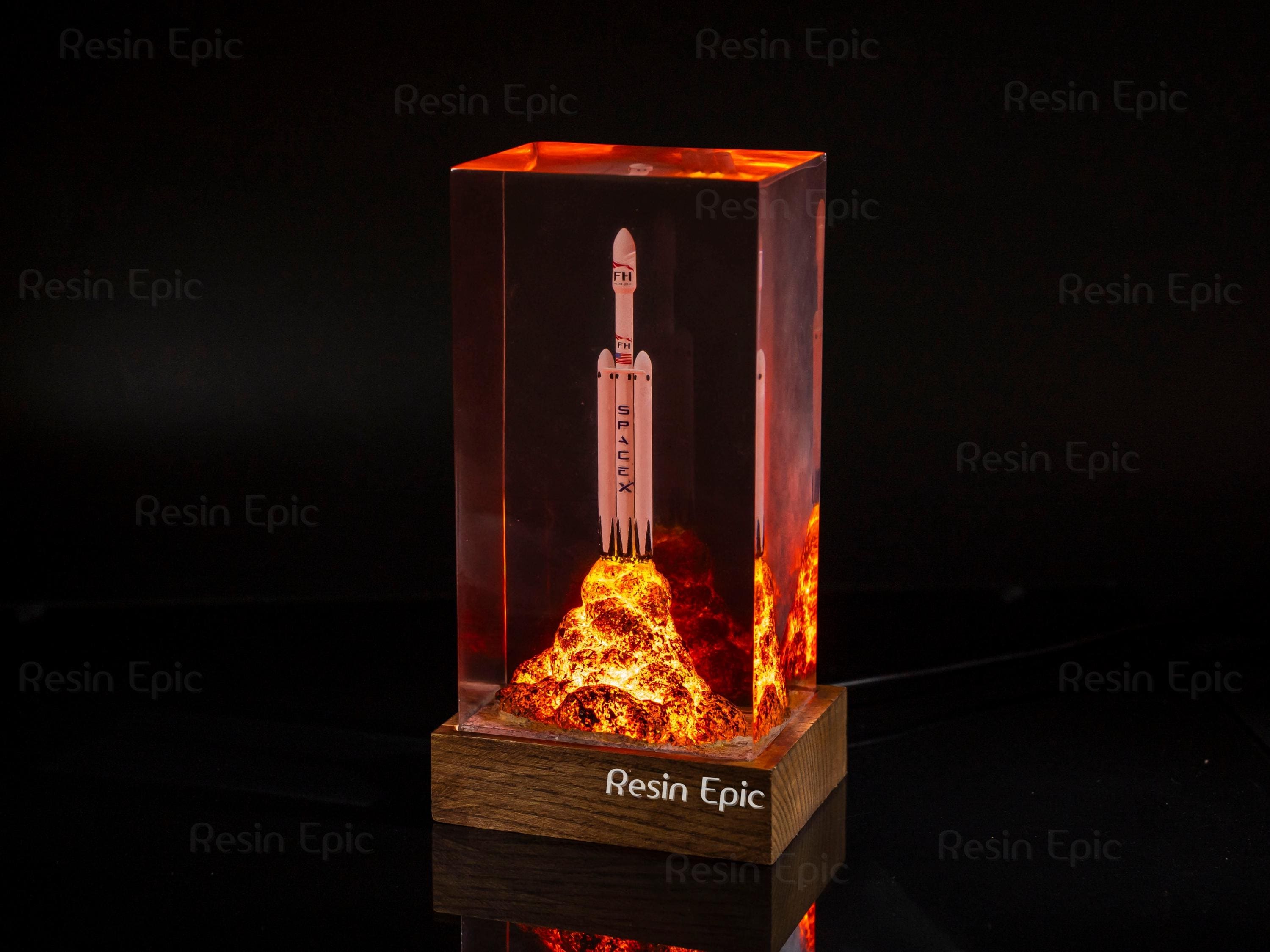 il_fullxfull.6371807584_8w5d SpaceX Starship Rocket Launch Lamp - Falcon Heavy resin epoxy lamp, Gift for Engineers & Space Lovers, Luxury Corporate Gifts
