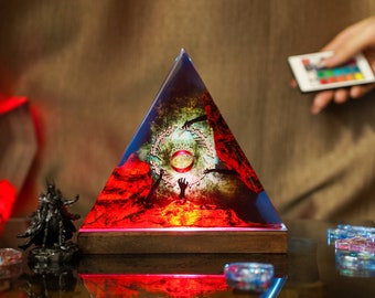 Lord OT Rings Resin lamp - diorama resin epoxy, Volcano Lava Decor for Living Space, Unique Gift, Birthday Gift, best handmade gift