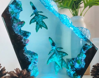 Ilu Avatar 2 Way of the Water, Avatar 2, Epoxy and Wooden Night Lights, Lighting Home Decor, Birthday Gifts, Gifts for Mom