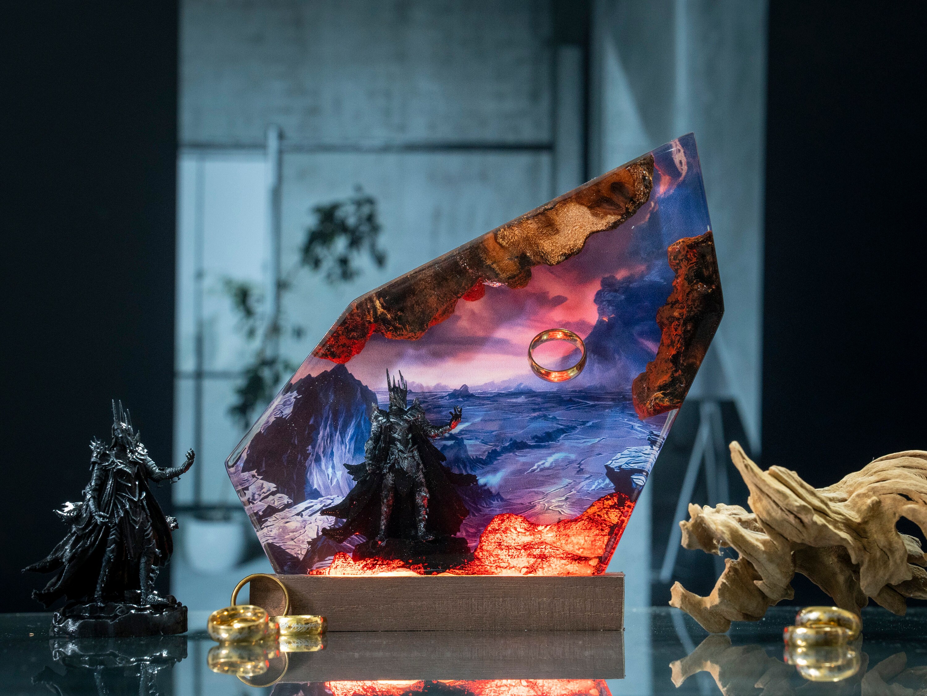 il_fullxfull.5980499030_8mog Diorama Power Ring lamp, Custom Epoxy Resin Lamp, Lighting Home Decor, women's day gift ideas for her