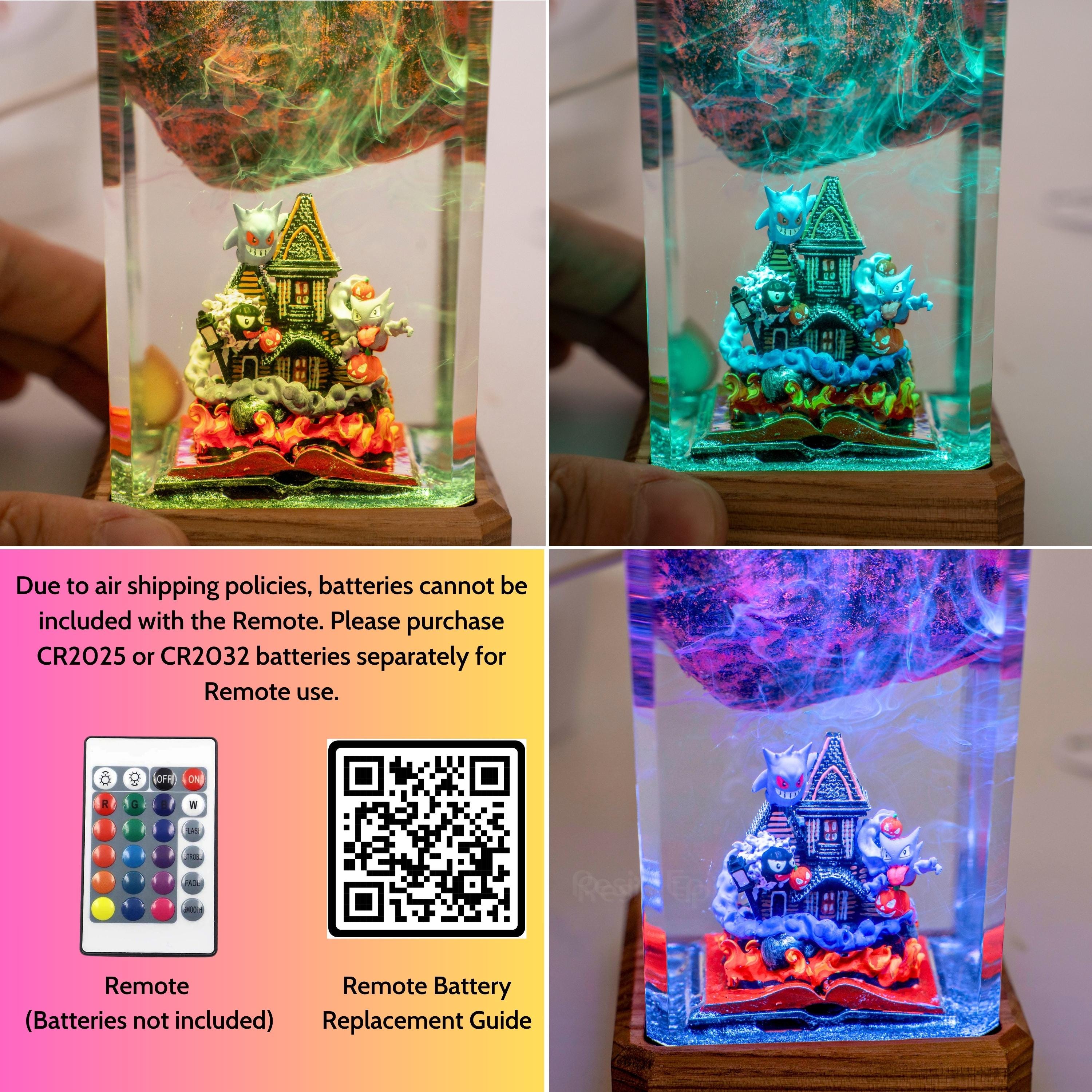 il_fullxfull.6945146615_ga3g Gengar Mimikyu Mismagius Pokemon resin night light, Ghost Trio Halloween Resin Lamp – Spooky Creatures Night Decor, gift for him