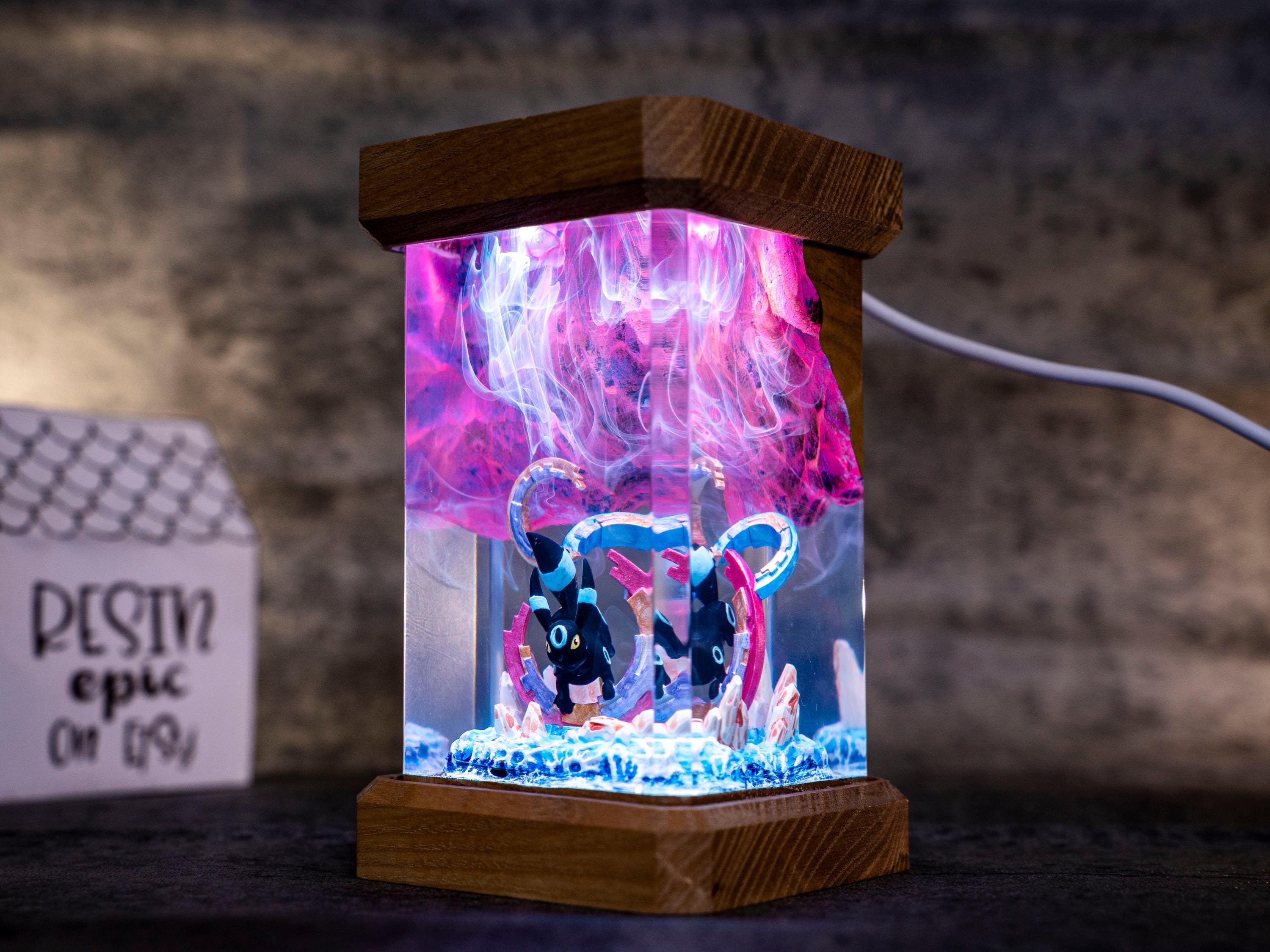 il_fullxfull.7417022554_qjoi Cute Fox-Inspired Resin Lamp – Handmade Cube Night Light, Fantasy Creature Scene, Kawaii Gift Decor, Bedroom & Playroom Decor