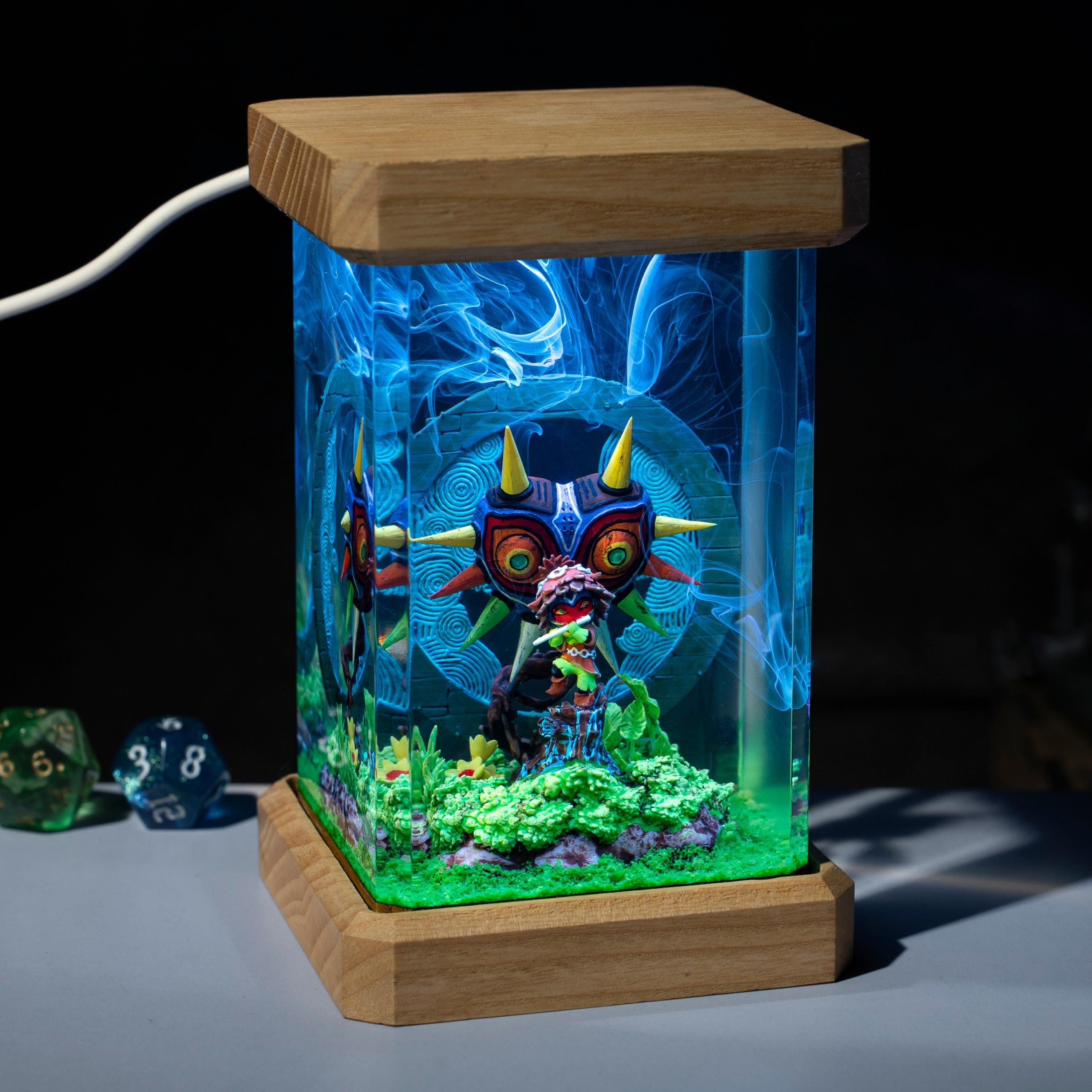 Majora's Mask Resin Lamp, Skull Mask night light, Fantasy Fan Gift for Kids, valentine's gifts for men