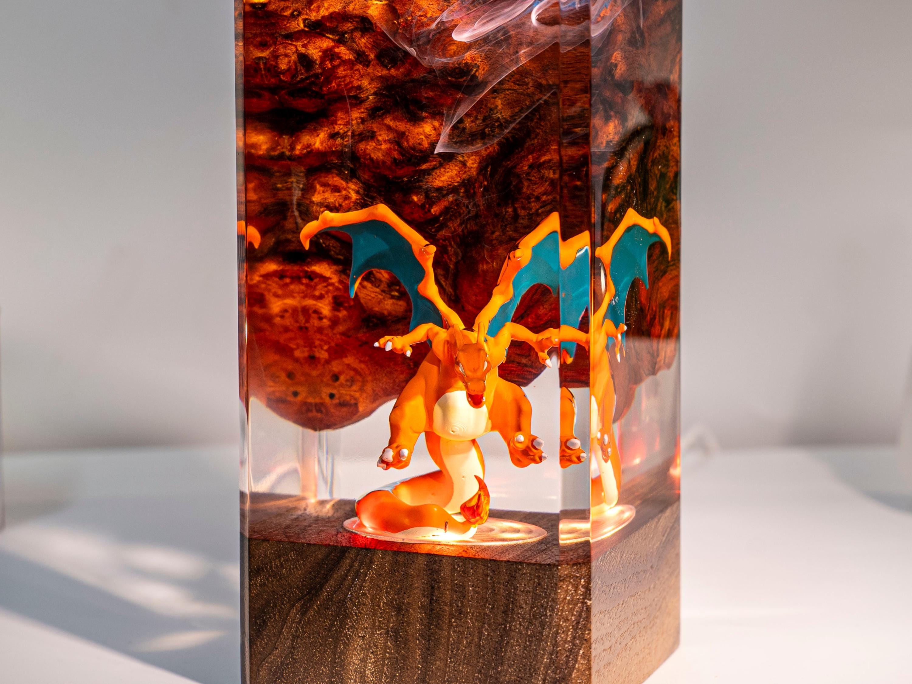 Handcrafted POKEMON Resin Lamp – PIKACHU Night Light, Custom Home Decor, Ideal Gift for Kids,