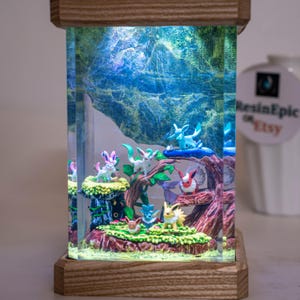 Pokemon Gengar resin lamp – Unique Epoxy Night Light, p0kemon resin lamp, Gift for Him, gengar figure, father's day gift ideas, Gift for dad image 9