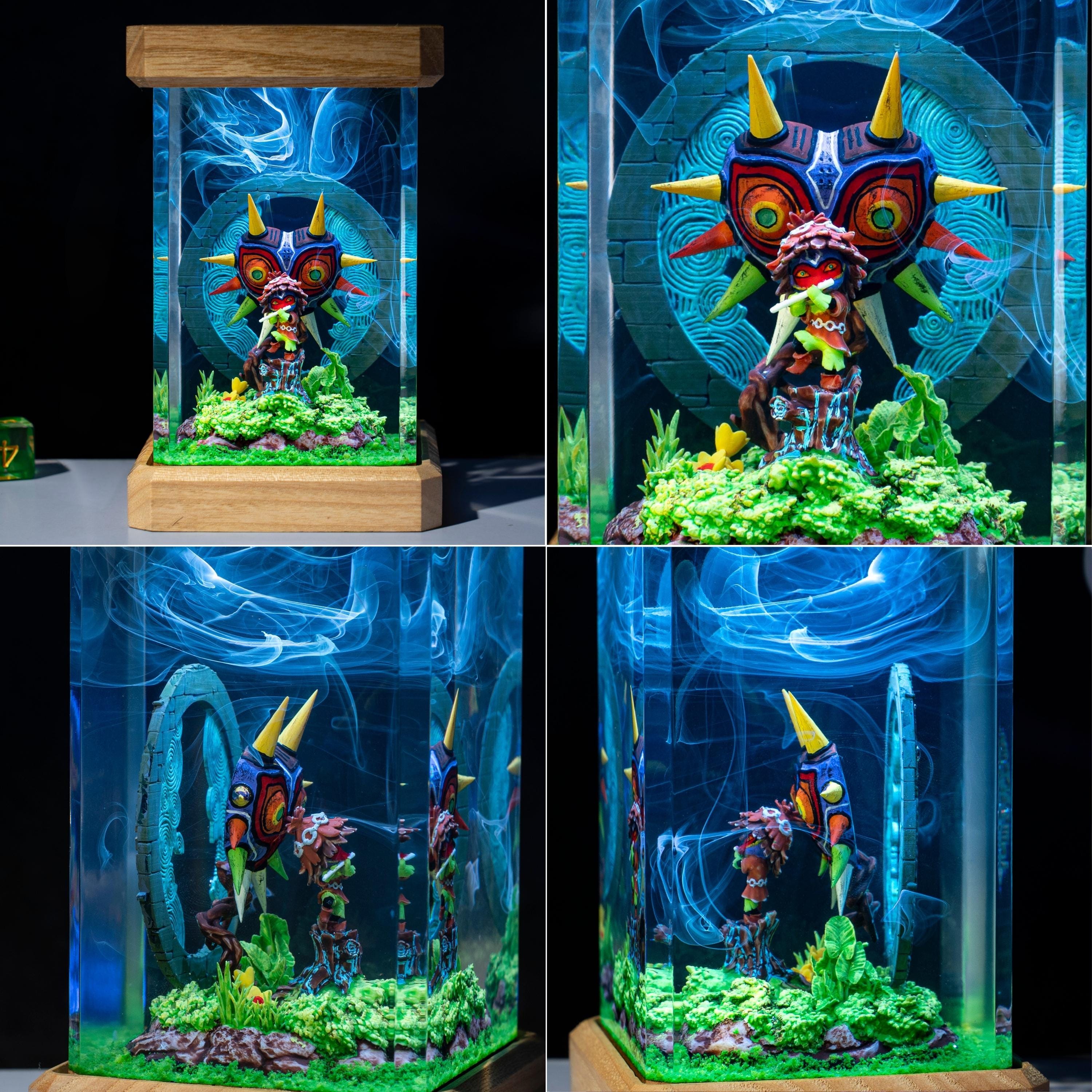 Majora's Mask Resin Lamp, Skull Mask night light, Fantasy Fan Gift for Kids, valentine's gifts for men