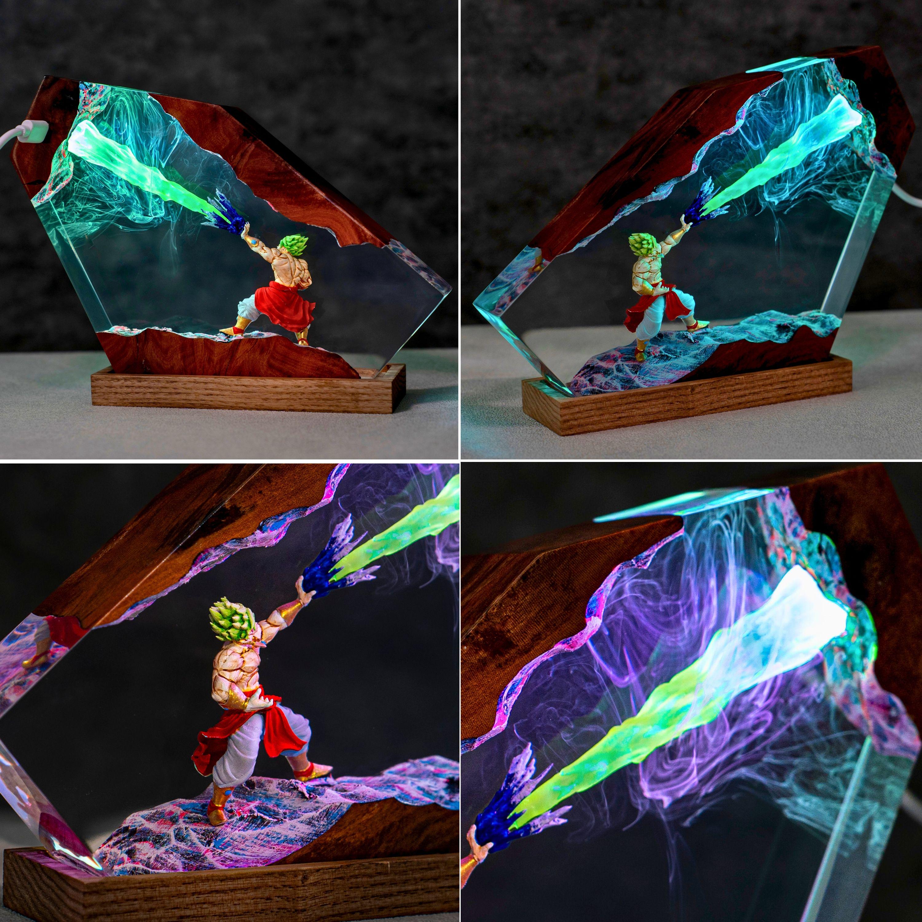 il_fullxfull.7458156821_t243 Super anime resin night light, Dragon Ball Z Figure, gift ideas for him, Energy Warrior Battle Lamp, father's day gift ideas, Gift for dad