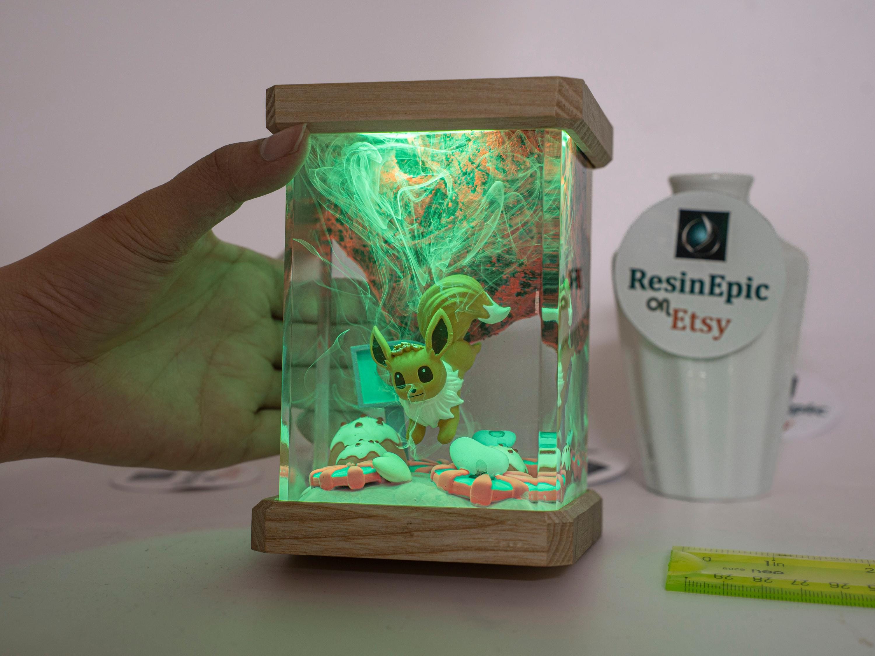Mewtwo resin night light, pokemon lamp for kids Unique Gamer Gift, Bedroom & Playroom Decor, christmas gift for kids