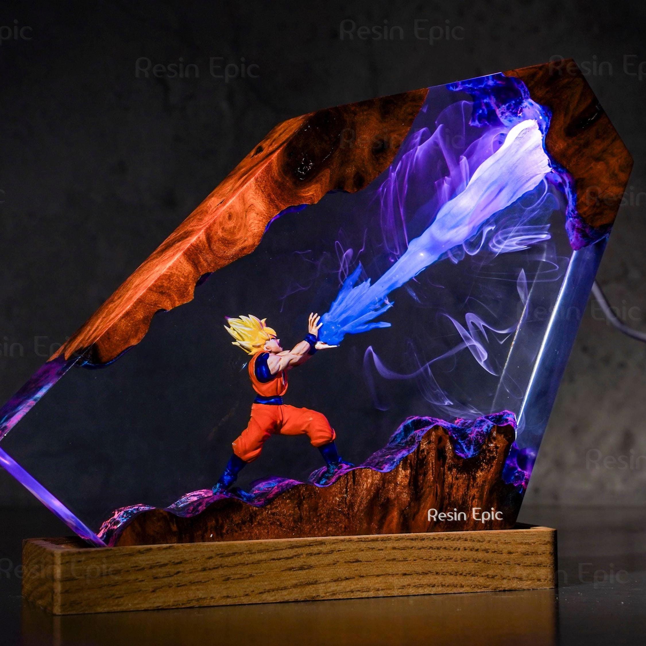 il_fullxfull.6901030744_hqwq Handcrafted Anime Resin Night Light - Japanese anime Epoxy Lamp, Dragon ball Majin Son, goku and vegeta