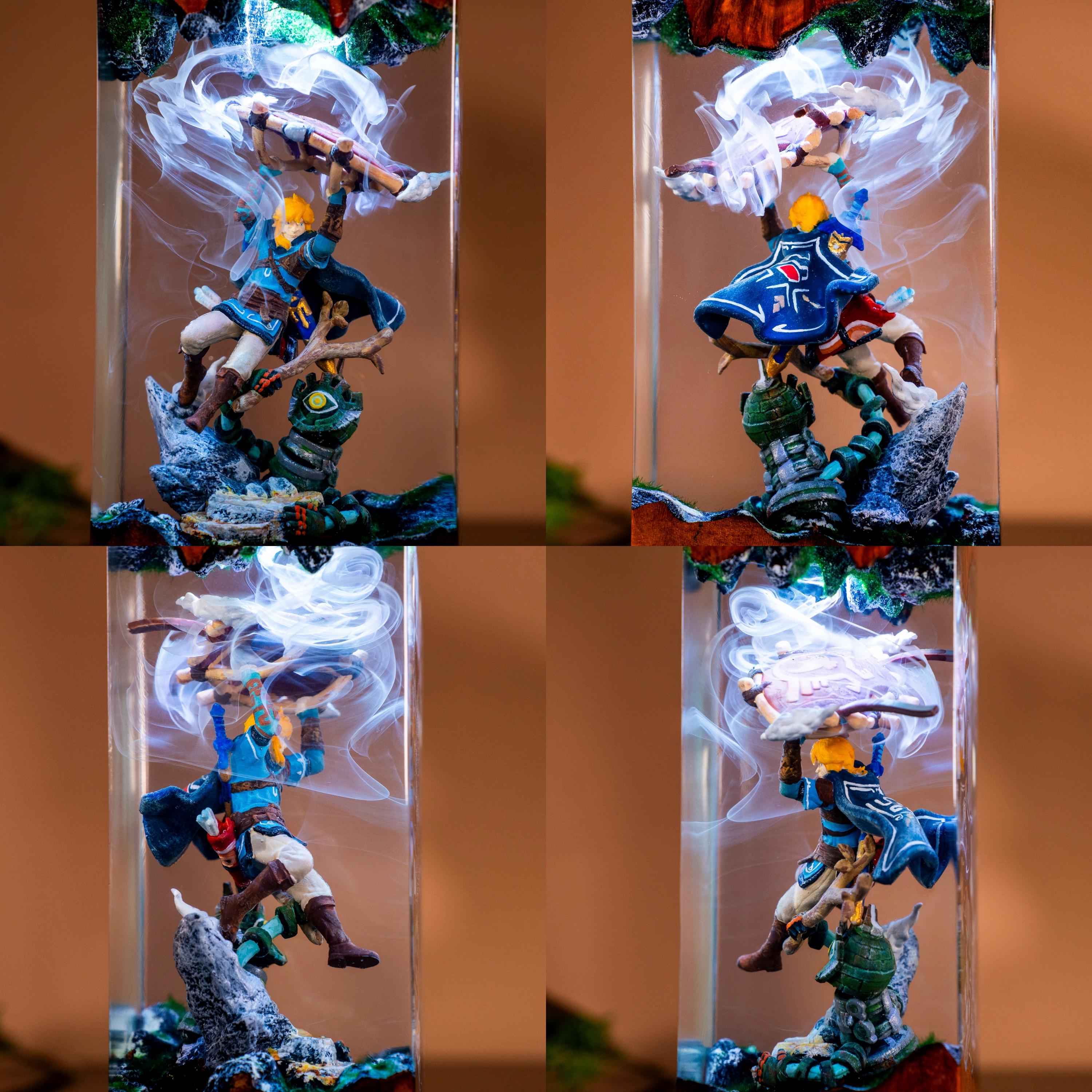 Master Sword Night Light with Silent Flower, Link Master Sword Resin Lamp, Legend of Zelda Night Light