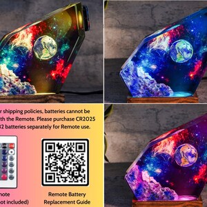 Space resin lamp Astronaut Rocket Resin night light