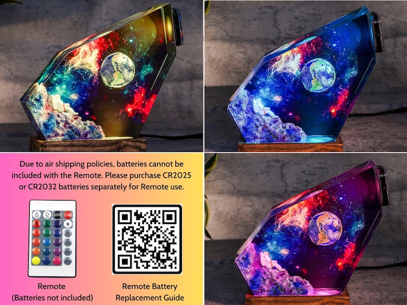 Space resin lamp Astronaut Rocket Resin night light