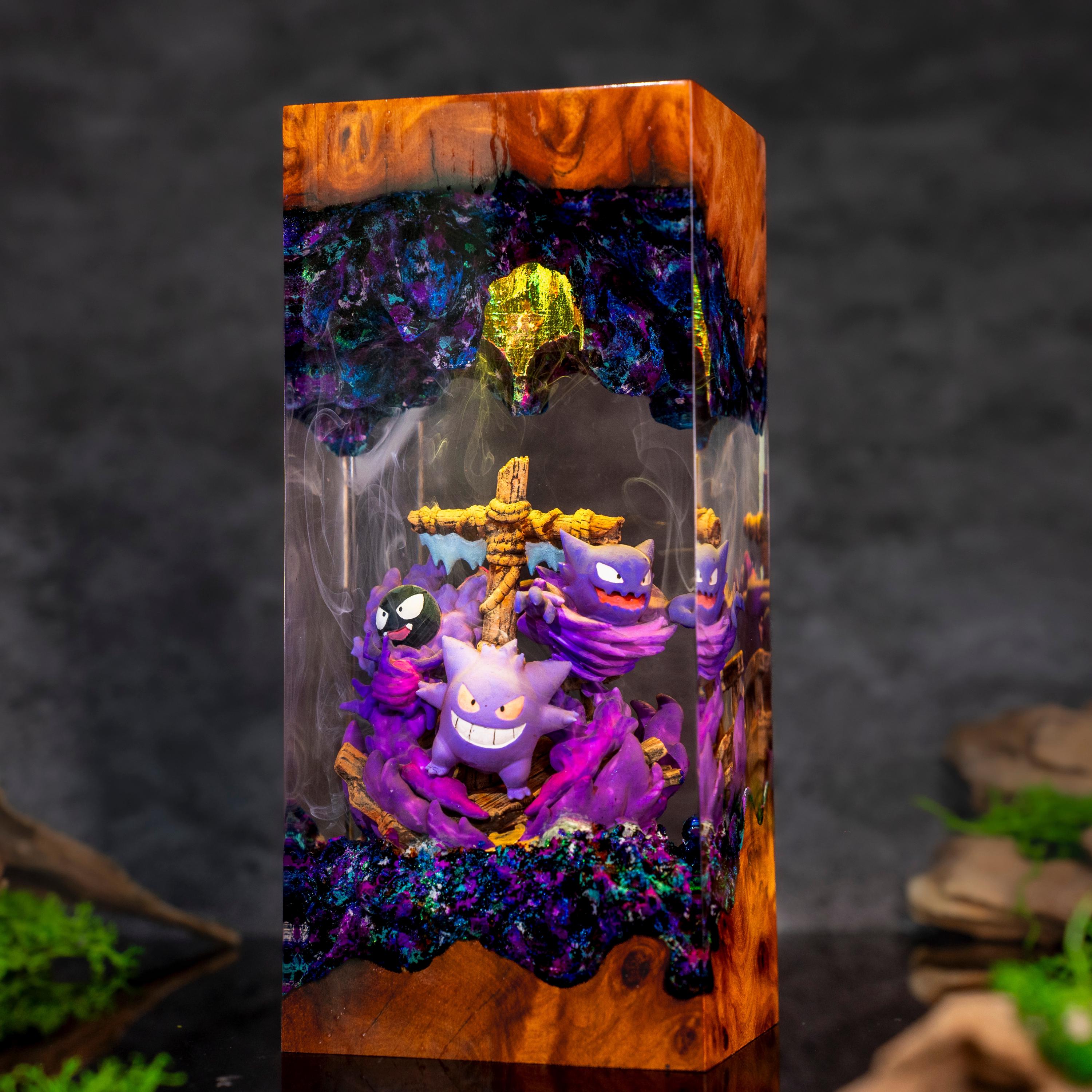 Gastly, Haunter and Gengar Resin Lamp — Pokémon Ghost Evolution Night Light
