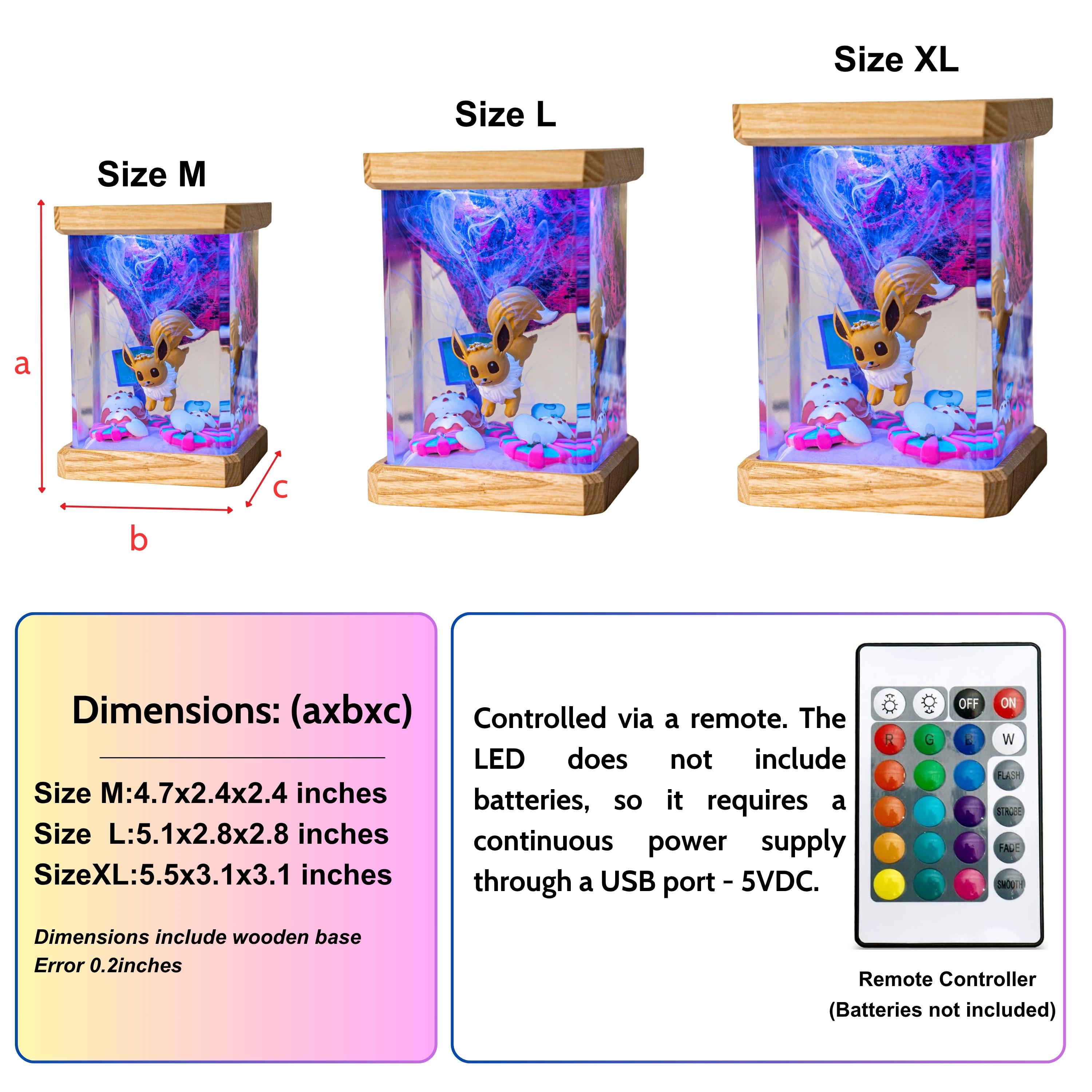 Mewtwo resin night light, pokemon lamp for kids Unique Gamer Gift, Bedroom & Playroom Decor, christmas gift for kids