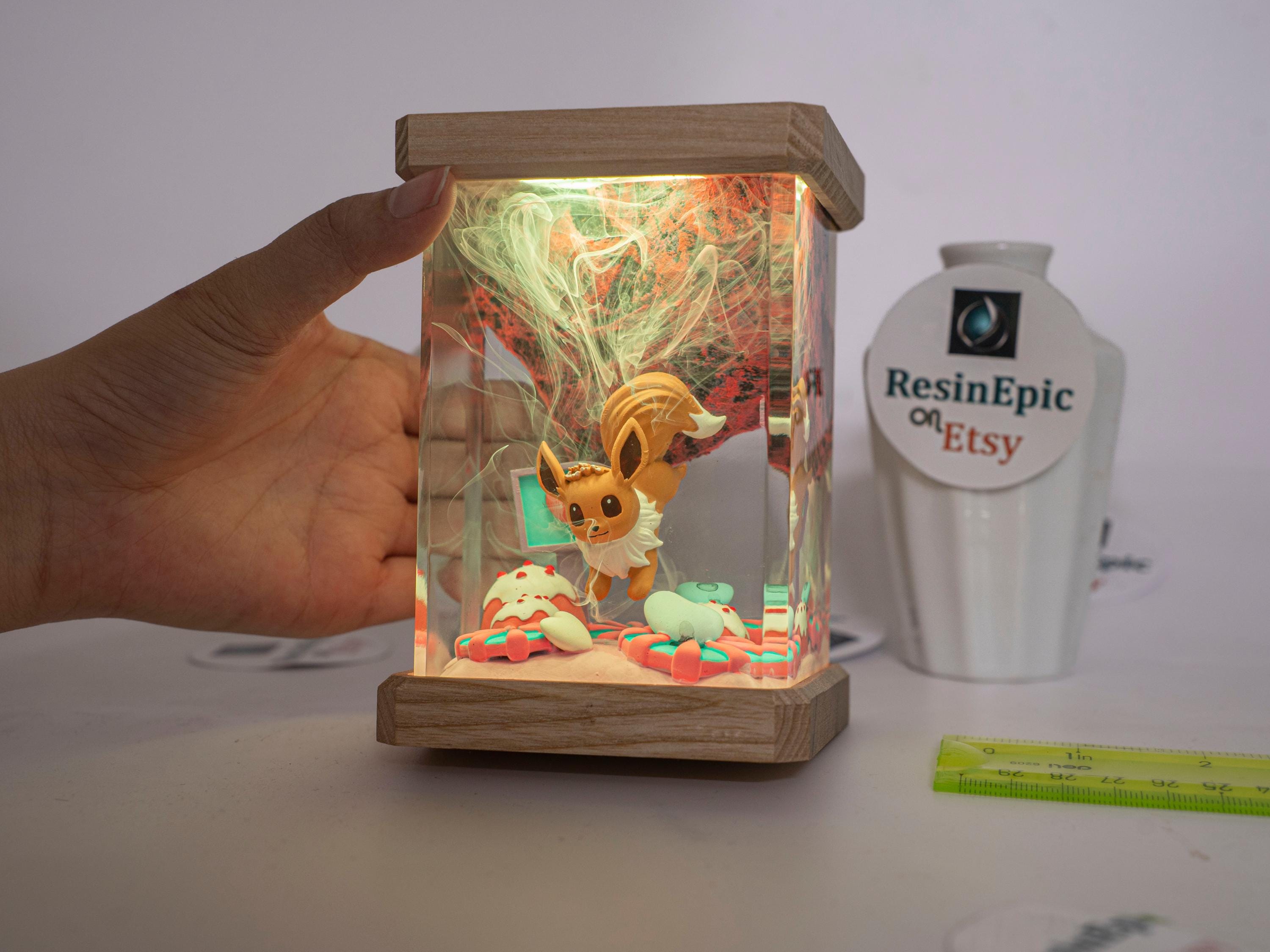 Mewtwo resin night light, pokemon lamp for kids Unique Gamer Gift, Bedroom & Playroom Decor, christmas gift for kids