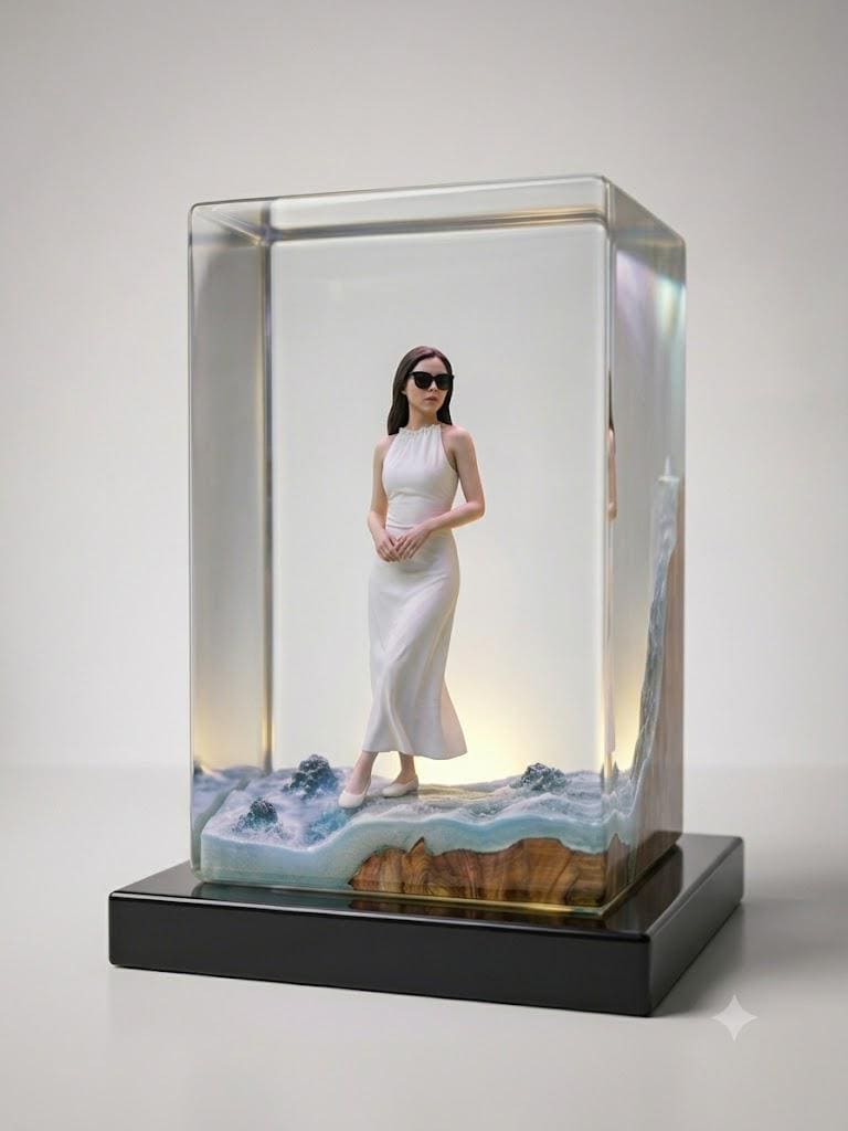 Custom Epoxy Lamp, Personalized Handmade Epoxy Night Light, Custom Theme Diorama Lamp, Unique Gift, Anime Game Movie Decor, gift for her