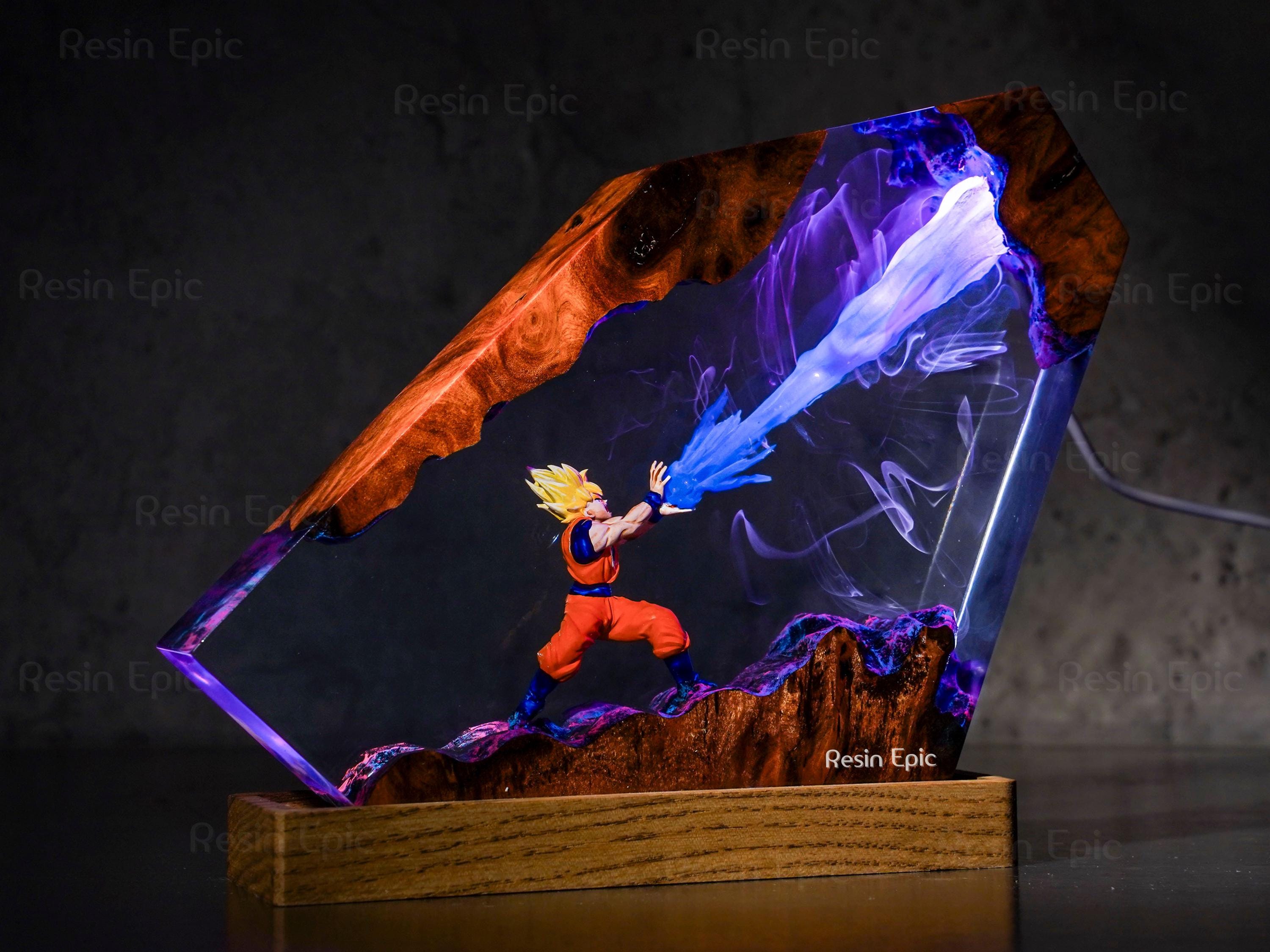 Broly Resin night light - anime resin lamp, playroom decore for kids, Broly figure, mothers day gift