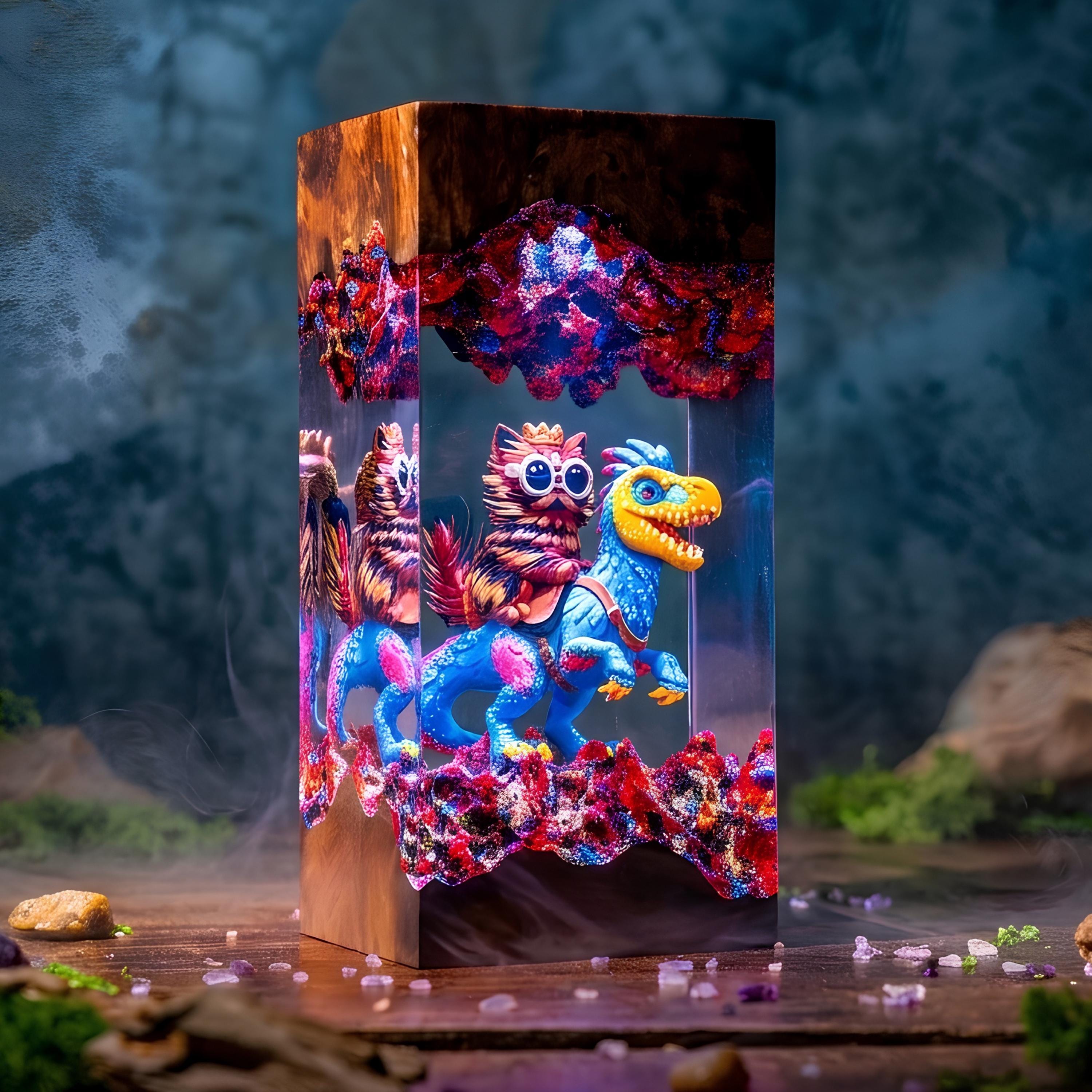 Dungeon Crawler Carl Resin Lamp — Princess Donut LitRPG Night Light
