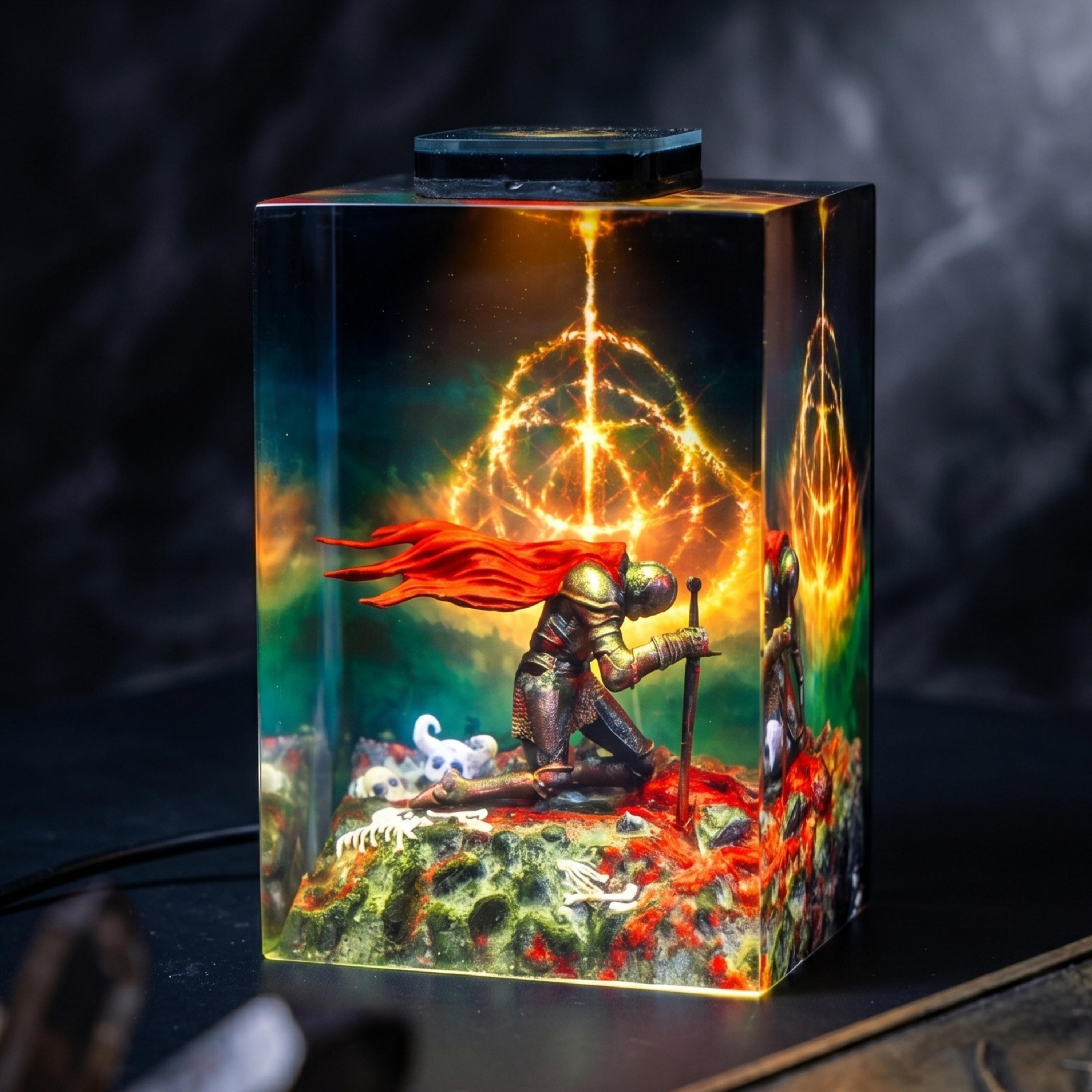 The tarnished resin night light, Elden Ring Resin Lamp, gift ideas