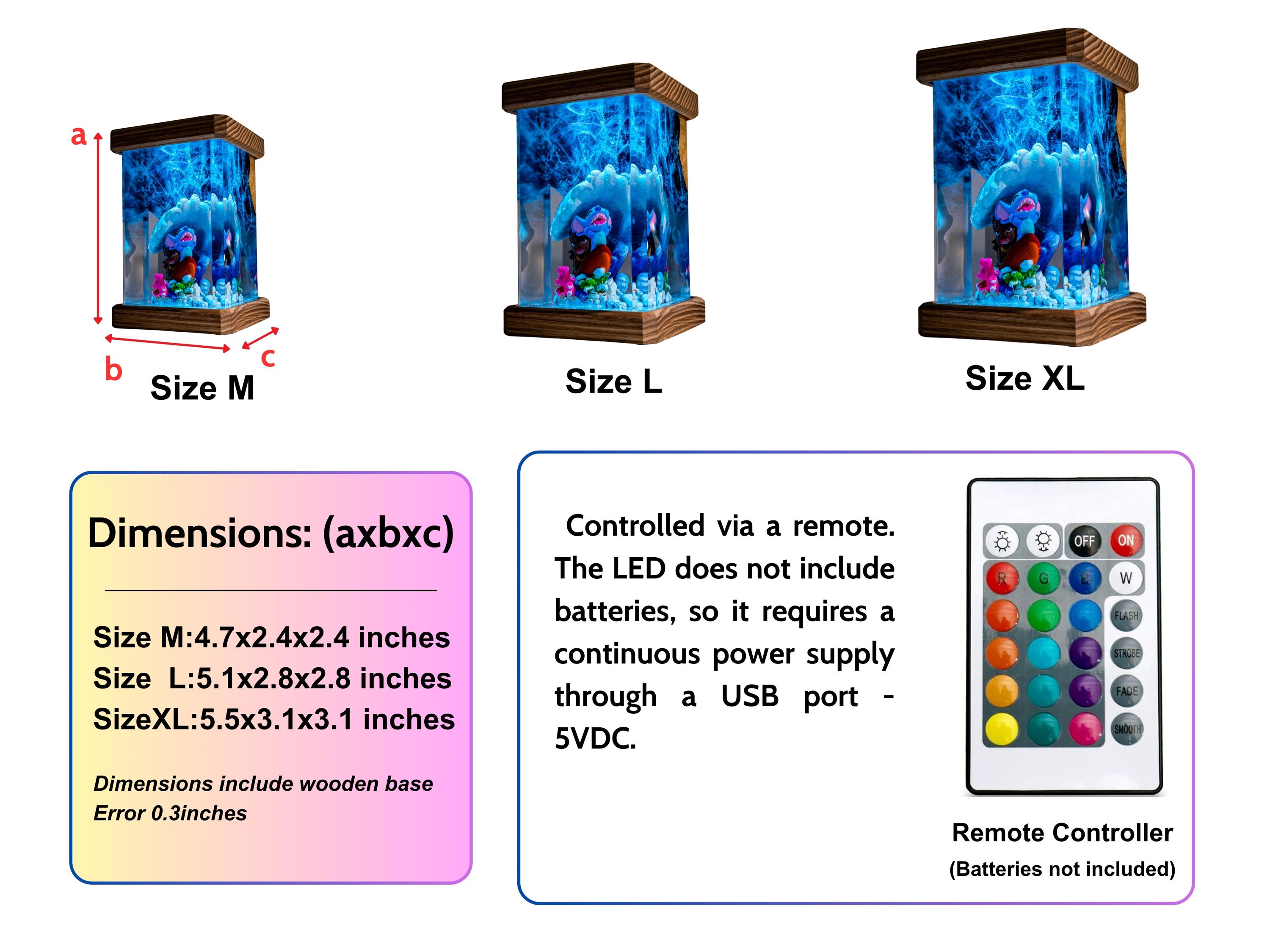 il_fullxfull.6861769839_4972 Blue Alien Resin Night Light – Little Monster resin lamp, Custom Epoxy Lamp, Unique Gift for Kids, Bedroom & Playroom Decor, cute stich gift