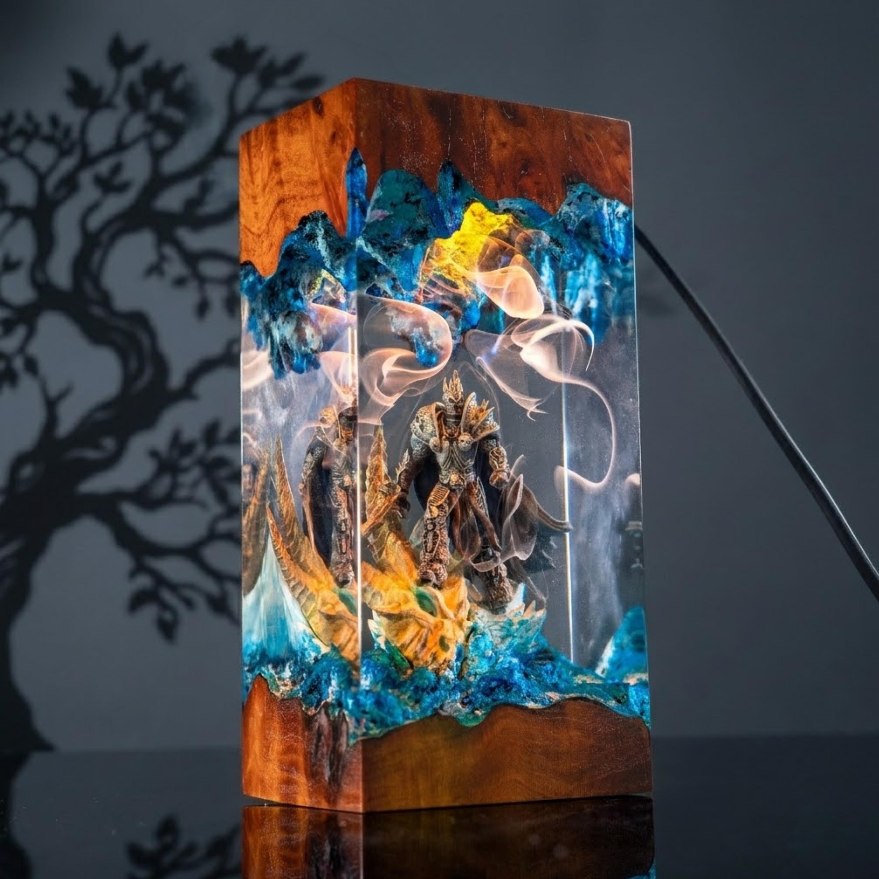 FR0STMOURNE SW0RD resin night light- World of Warcraft  resin lamp, Lich King Arthas, Warcraft Epic Night Light