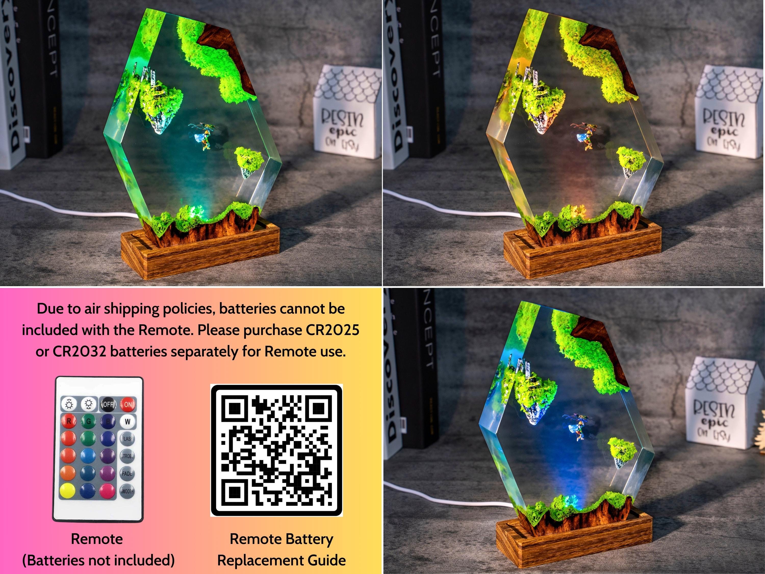 Midna and Wolf Link ZelDa Resin Night Light – Zelda Twilight Princess Diorama Lamp, Handmade Fantasy Game Decor, Gift for Gamers