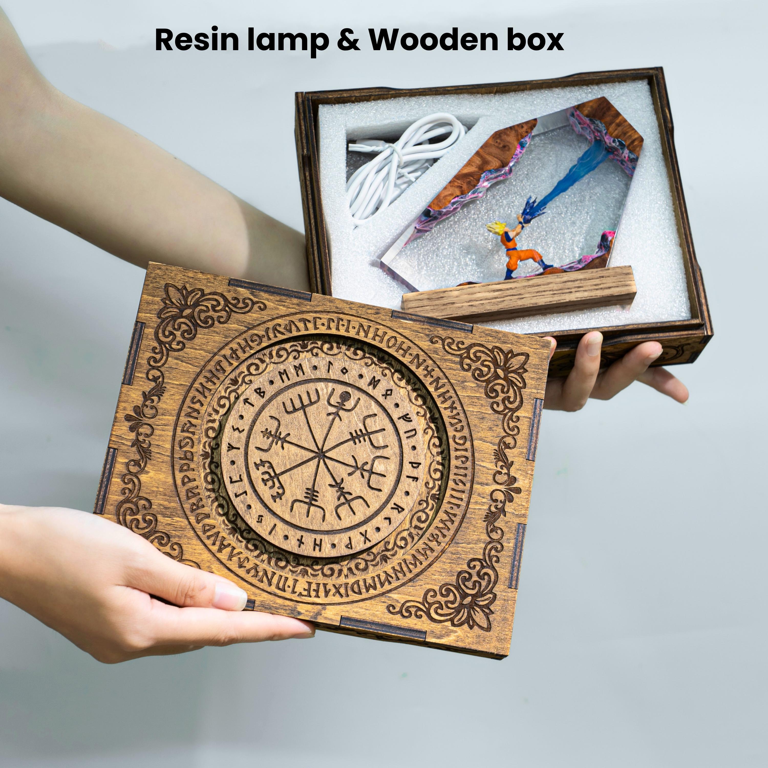 il_fullxfull.8273851231_twdf Fire and Ice Dragons Resin Lamp – Handcrafted Night Light, Fantasy Duo Dragon Gift, Custom Room Decor