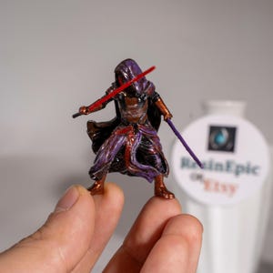 Mini Galaxy Freighter Spaceship, miniature figure inspired by Darth Revan, Hand-Painted Starship Gift